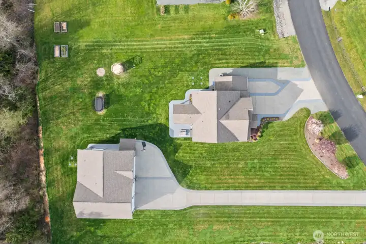 Overhead view of the property