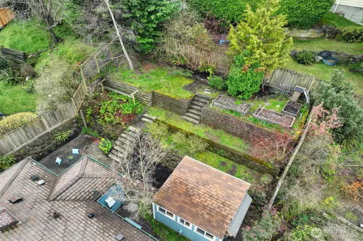 Terraces yard with lots of room to garden!