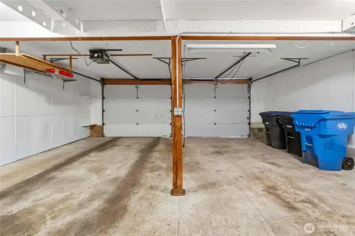 Nice size 2 car garage