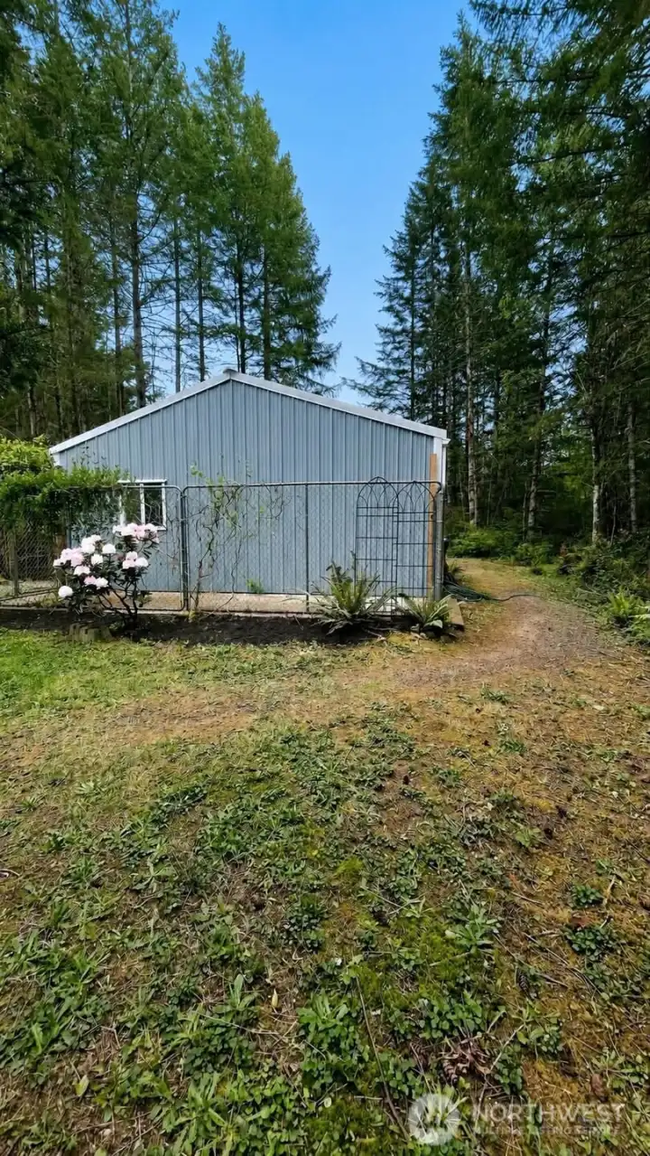 Back of Garage/Shop and Dog Kennel