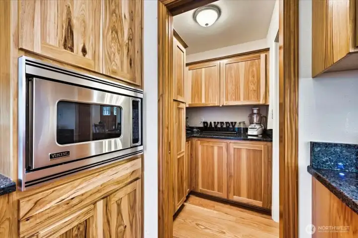 Extended Butler's pantry gives you even more space!