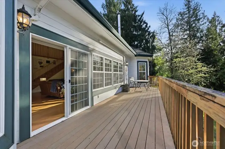 Beautiful wooded views from this wraparound deck~