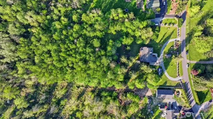 Nice overhead drone shot shows how nice this property is!