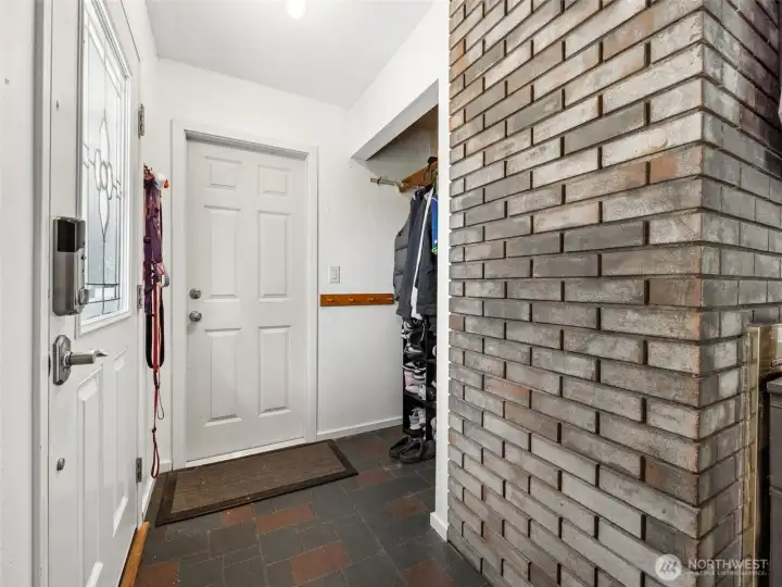 Entry way and storage access.