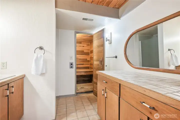 Bathroom with sauna Bathroom with sauna