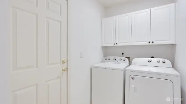 Utility room is located on the main floor.