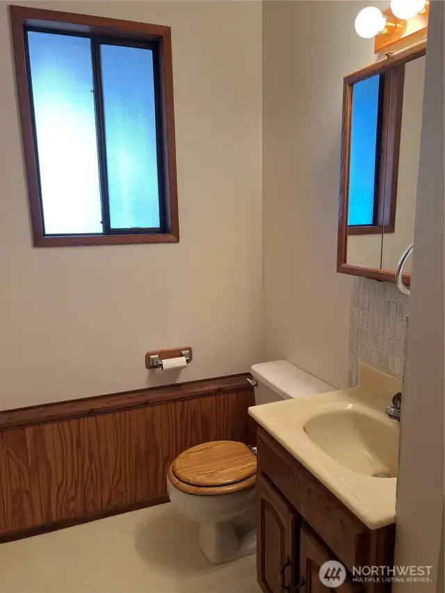 Half bath on the ground floor.