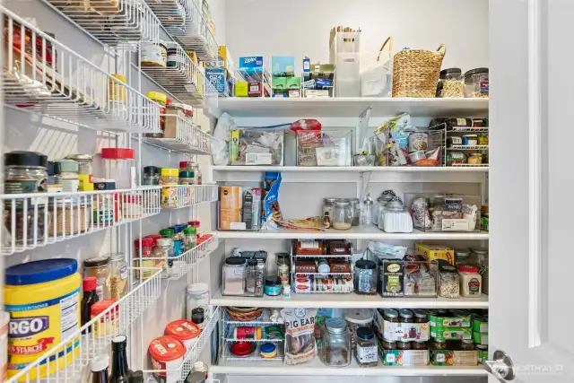 Sensor lights enhance your walk-in pantry
