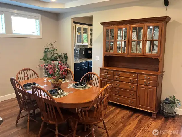 Freshly painted formal dining room