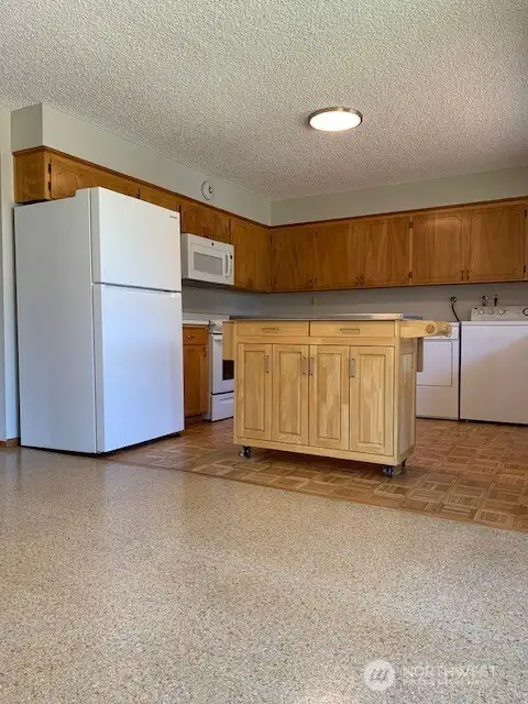View from dining room to kitchen
