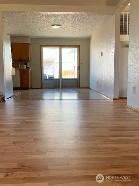 View from living room to dining room