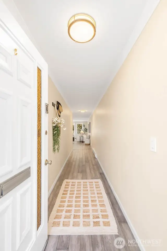 Welcome to your beautifully remodeled Bridgehaven Condo.  Unit #B20 is listed as 2nd floor, but there are no stairs in this unit!  Just follow your fresh paint and new floors down your private entry way