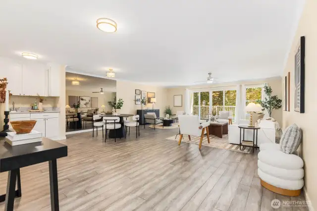 This grand, wide open floor plan greets you as you walk in.  The renovation list is extensive and you can feel the quality throughout.  No item was overlooked or left untouched