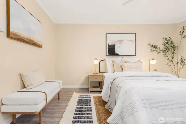 This room is large enough for guests, home office, personal gym or yoga space