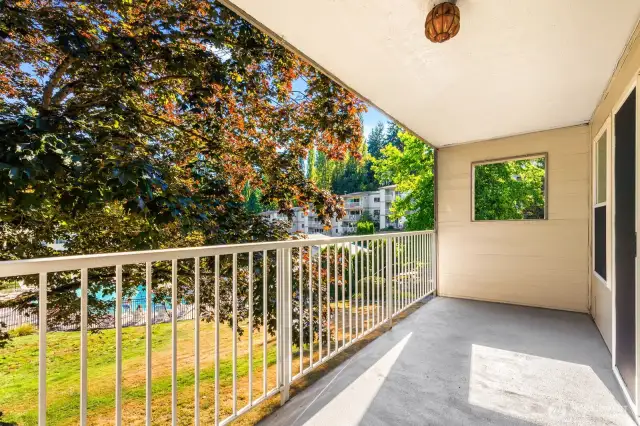Large outdoor deck perfect for relaxing and enjoying the breeze