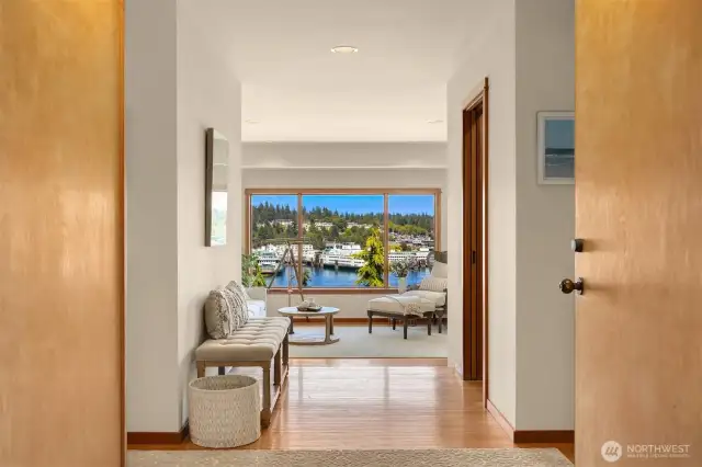 Your front entry that looks straight out to the ferries and Eagle Harbor