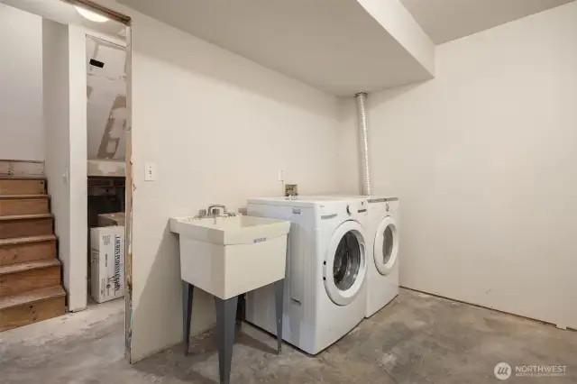 Downstairs laundry room