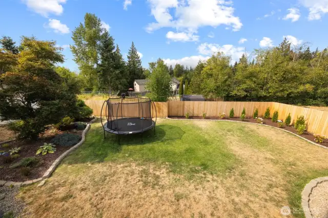 Fully fenced in with LOTS of room, the yard is perfect as it is, and can also be a blank canvas for you to create more!