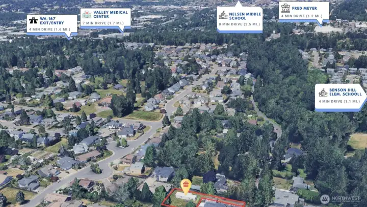 This photo has icons added to show proximity, all arrows are predictions.