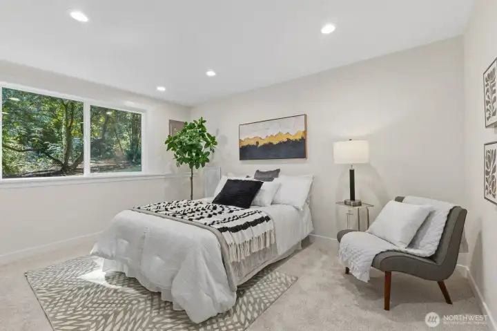 Downstairs bedroom #4 has a huge walk-in-closet space ready for your closet system of choice.