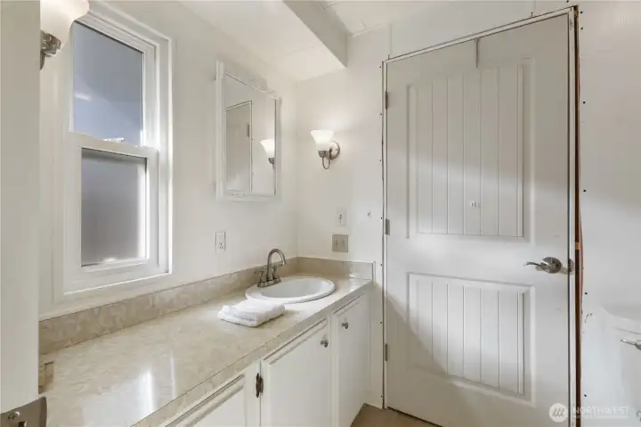 The second full bathroom off the second bedroom