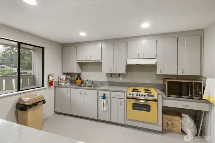 The kitchen at the Countrydale clubhouse. The clubhouse can hold groups of up to 125