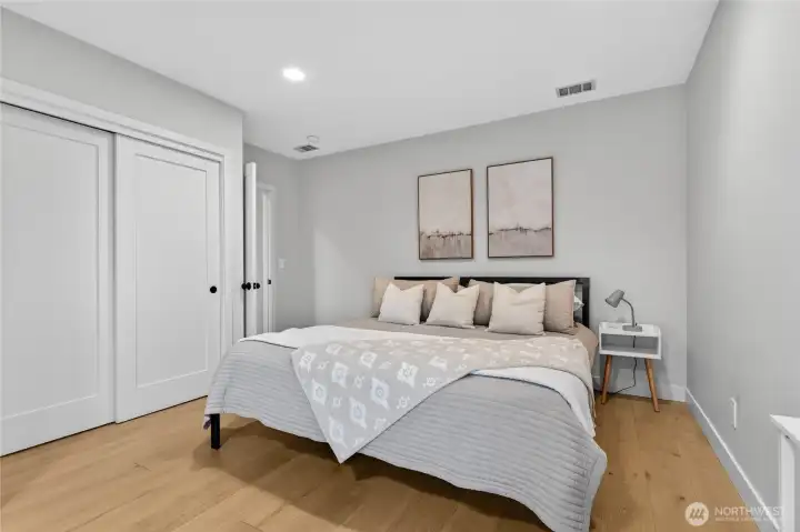 Downstairs basement apartment bedroom.