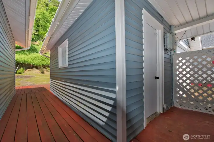 Exit To Garage And Backyard