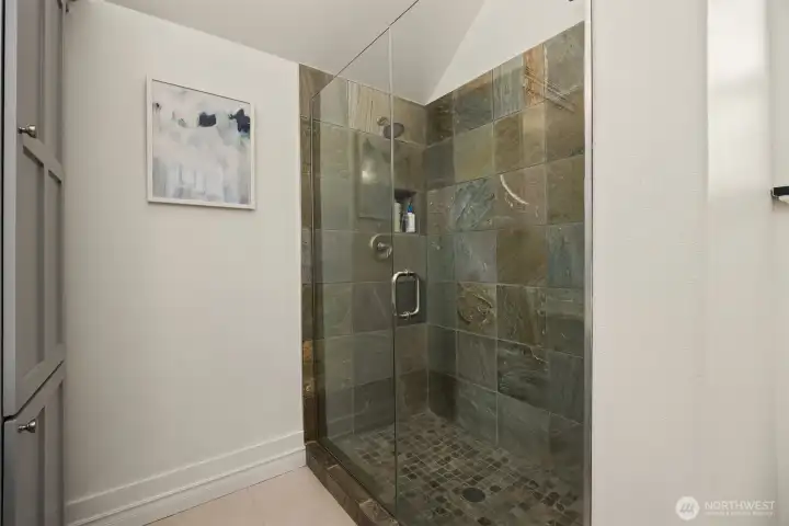 Primary bathroom with heated floors