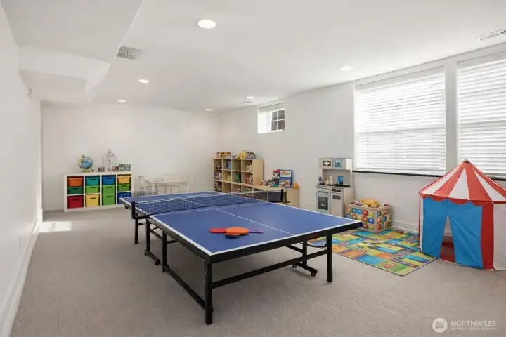 Virtually staged  - lower floor bonus room