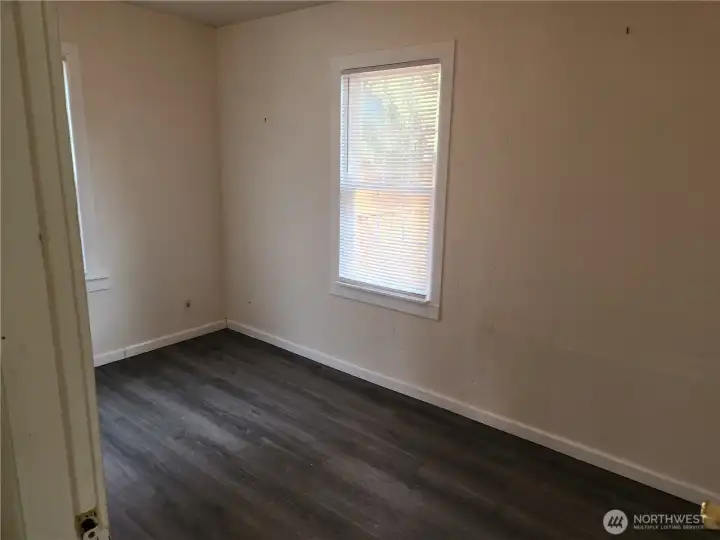 Bedroom 2 window faces out to the back yard