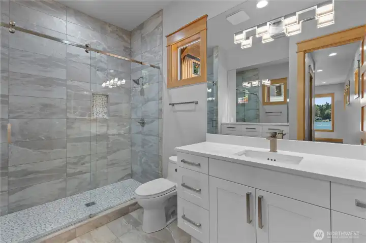 Bedroom with ensuite on main floor