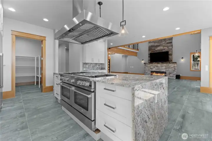 Pantry with room for freezer.