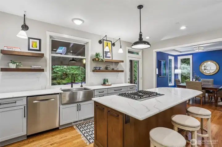 Kitchen view into Dining Area