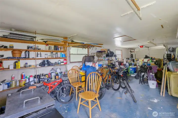 Spacious 2-car garage with garage door access from both driveway and backyard. Additional storage space in attic too! Spacious 2-car garage with garage door access from both driveway and backyard. Additional storage space in attic too!