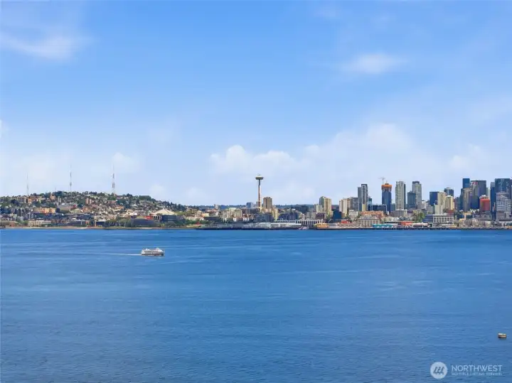 Seattle city skyline across Elliot Bay