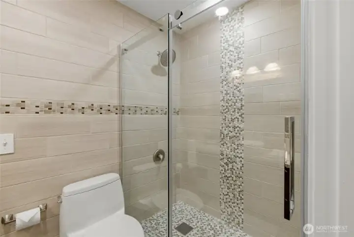 Custom floor to ceiling bathroom tile