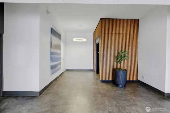 Elegant entry with elevator access