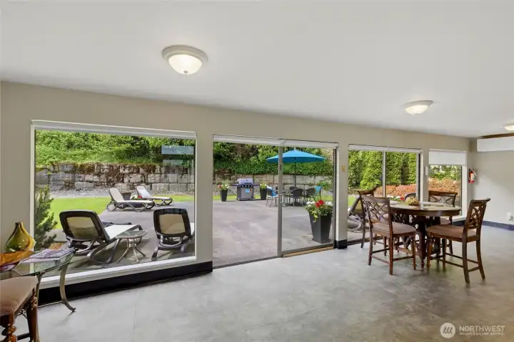 Access to back lawn and patio off of clubhouse