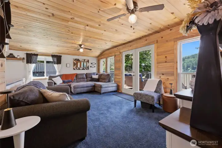Lots of room to cozy up on grey days...