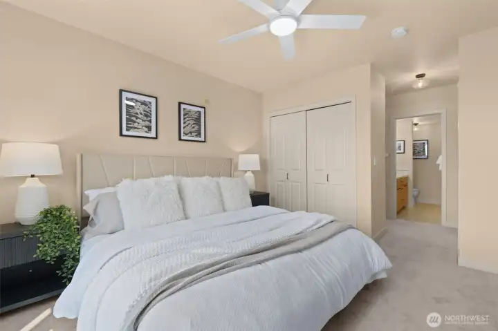 Large room; King bed
