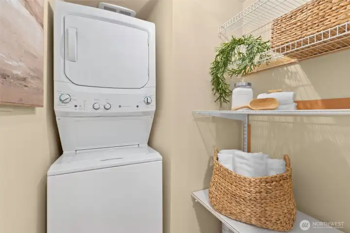 Laundry room off the entry