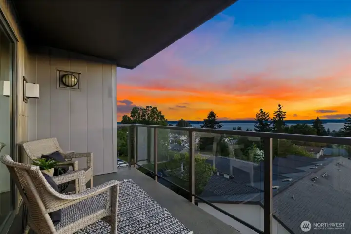 Gorgeous sunset views from balcony