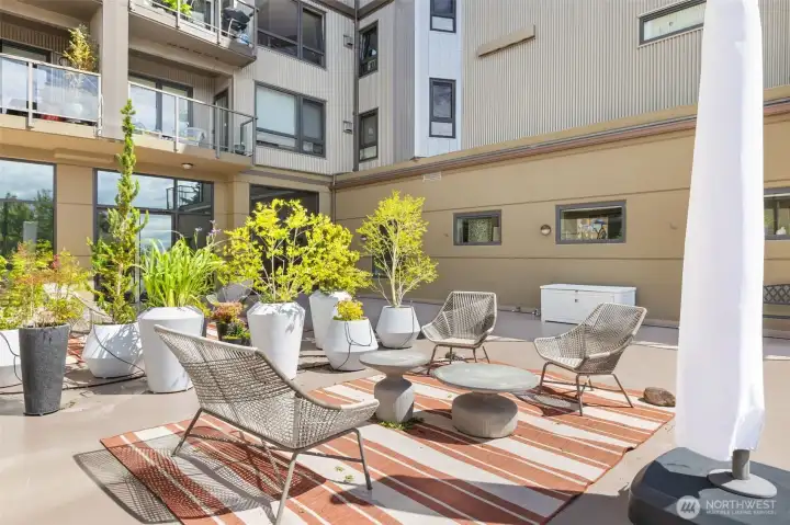 Beautiful community patio area off the meeting room