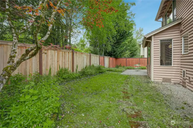 Fully Fenced Backyard for Privacy