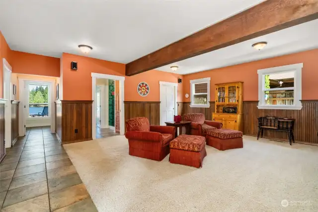 Large family room with .75 bath.