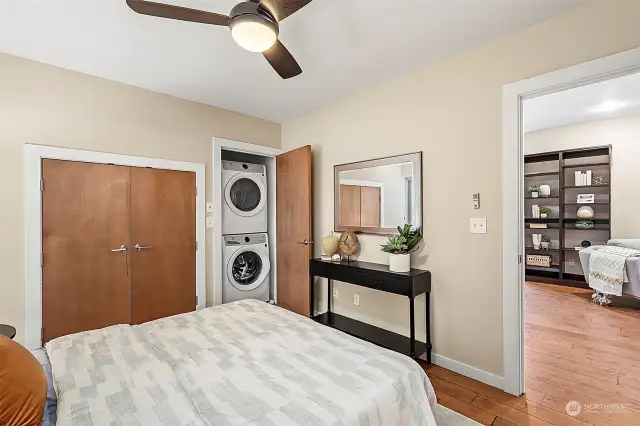 Utility closet off lower bedroom.