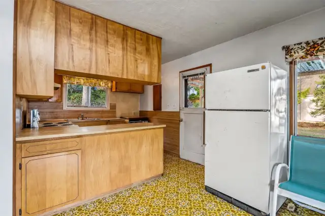 Kitchen area; access from deck.