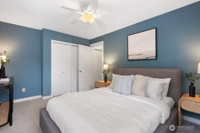 Ceiling fans in all bedrooms