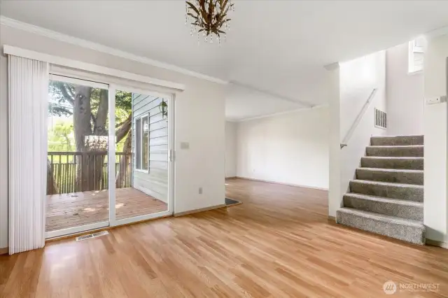 Dining looking to living area